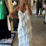 ROBE BLANCHE VOLANT DOS NU – Image 2
