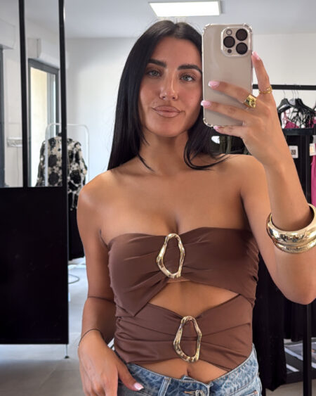 BODY BUSTIER MARON CHOCOLAT