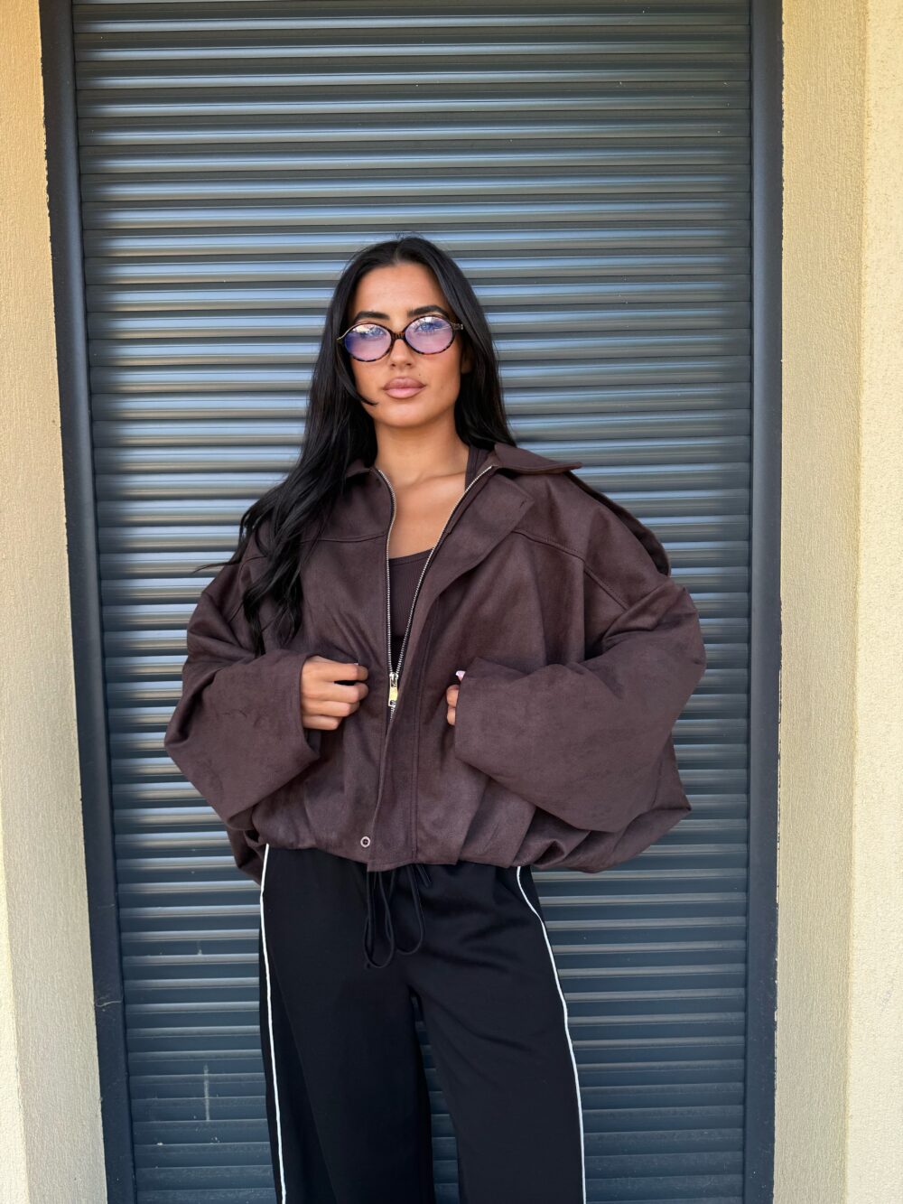 VESTE EN DAIM MARRON – Image 4